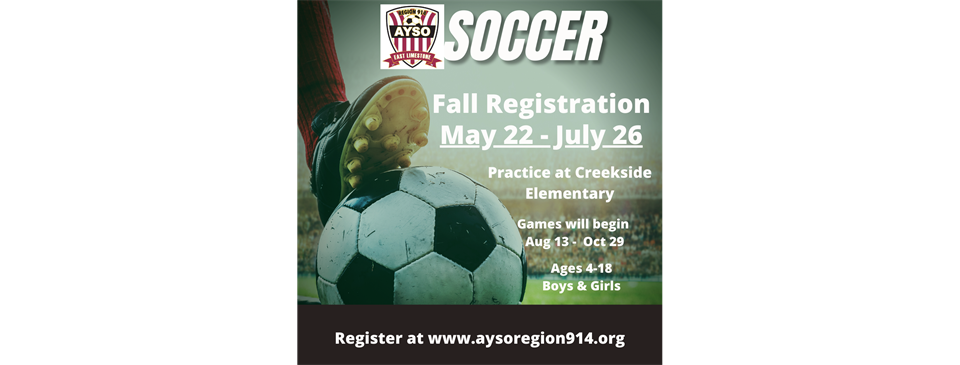 Fall Registration Now Open extended to July 31